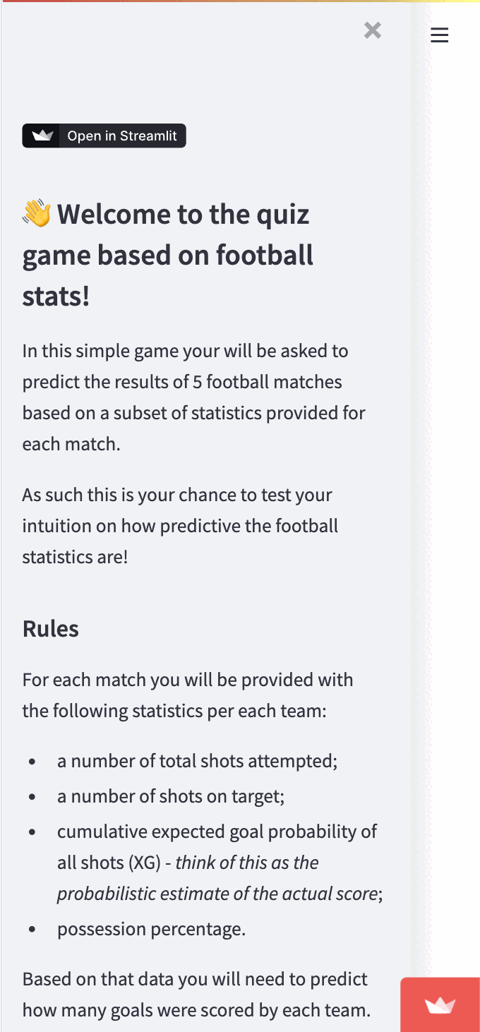 Football Stats Quiz Gameplay
