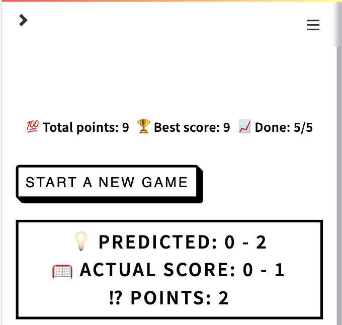 Football Stats Quiz personal best